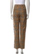 Burberry Plaid Print Straight Leg Pants