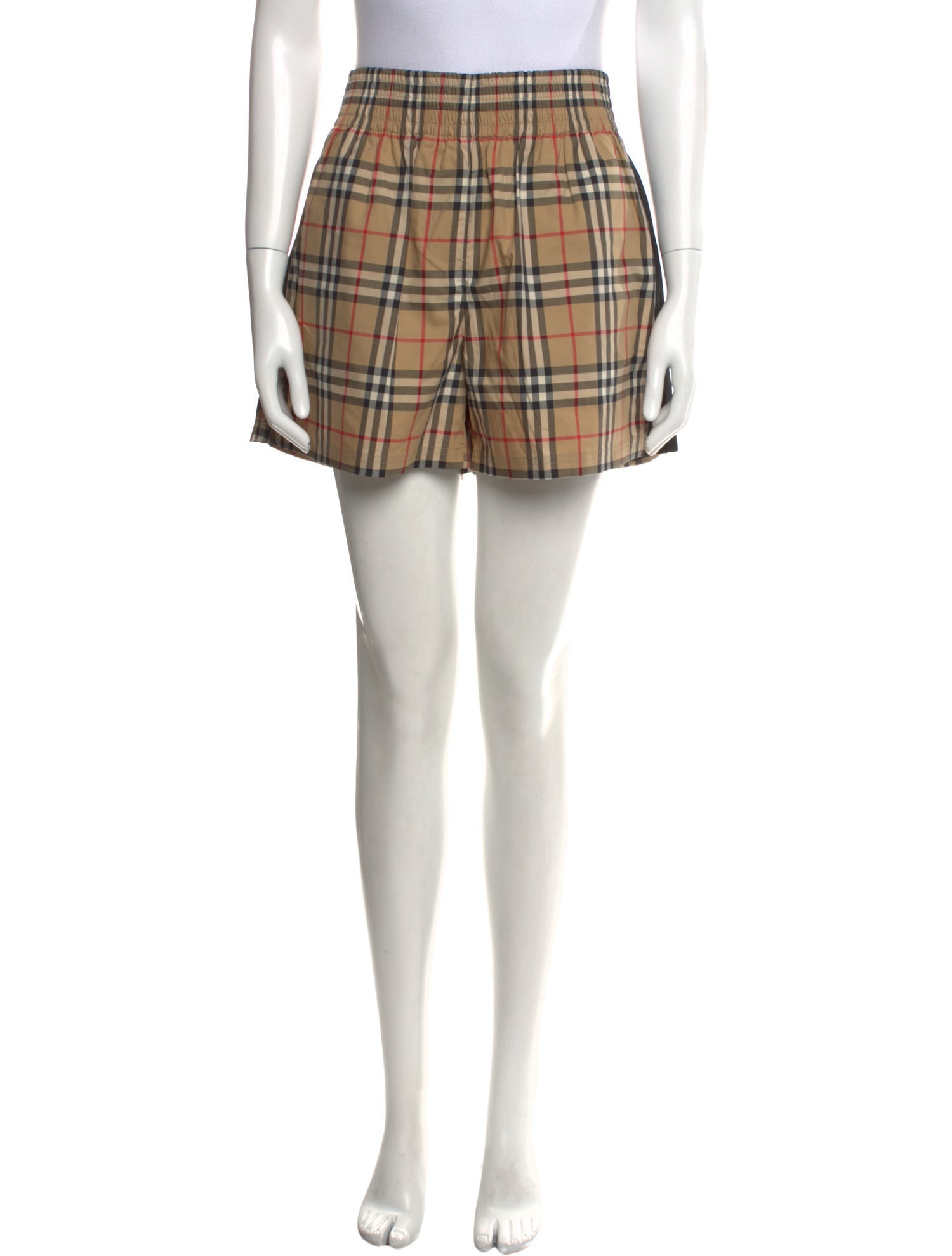 Burberry Plaid Print Mini Shorts w/ Tags