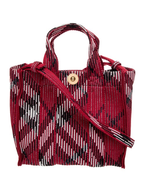 Burberry House Check Knit Tote Mini