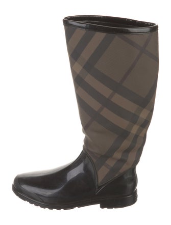Burberry Plaid Print Rain Boots