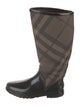 Burberry Plaid Print Rain Boots