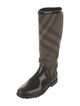 Burberry Plaid Print Rain Boots