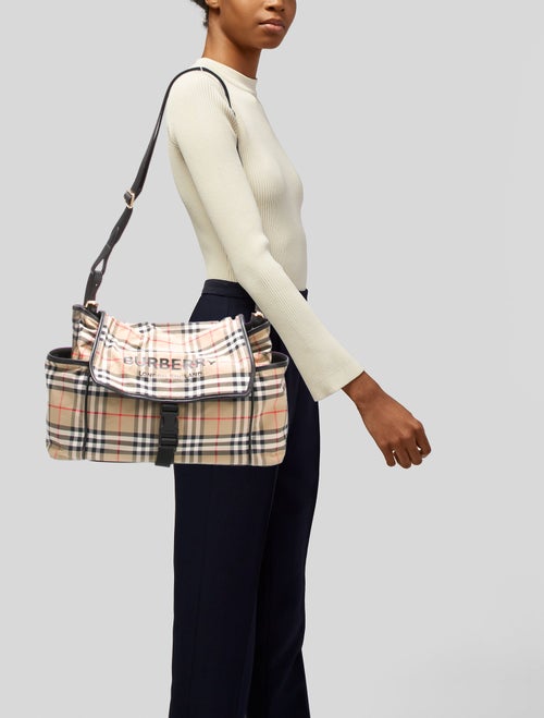 Burberry Infants' Check Patterned Diaper Bag