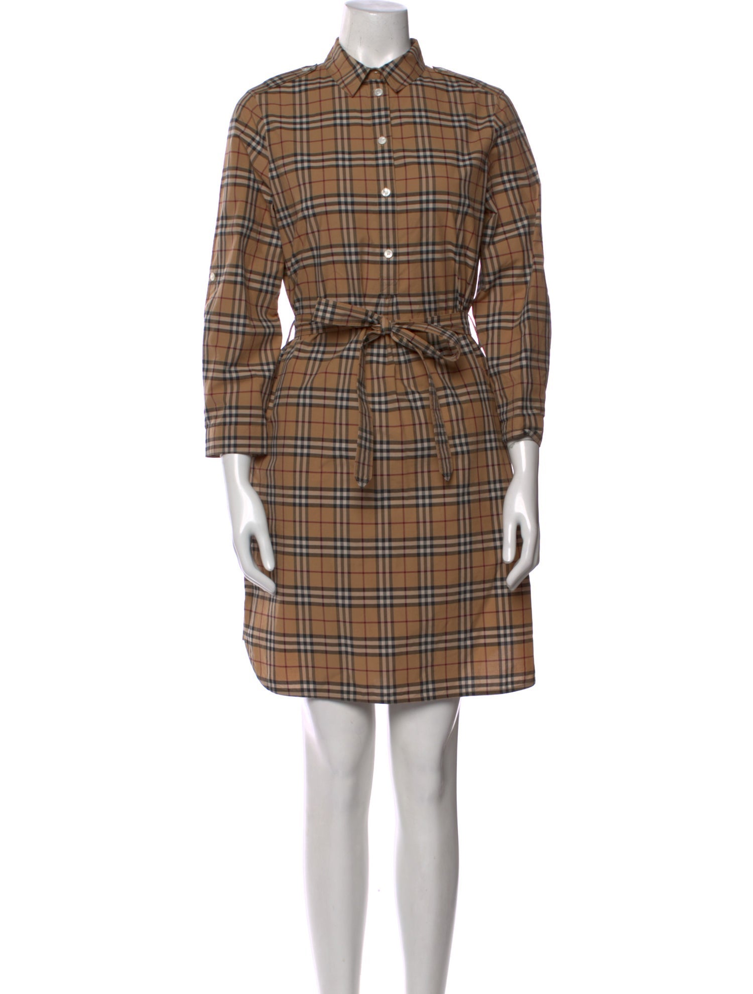 Burberry Plaid Print Mini Dress