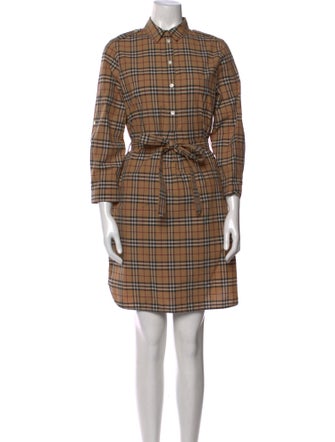 Burberry Plaid Print Mini Dress