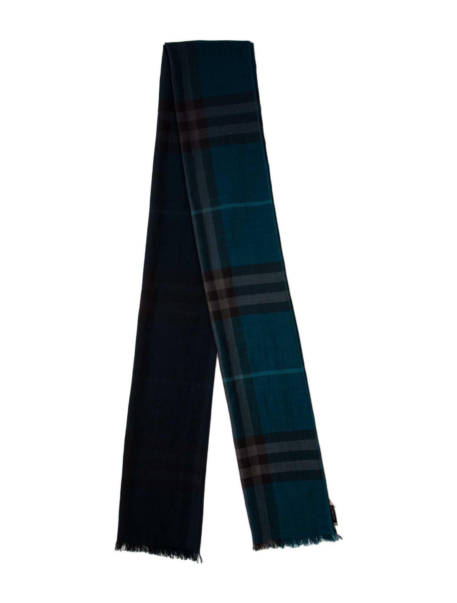 Burberry Cashmere Plaid Print Scarf