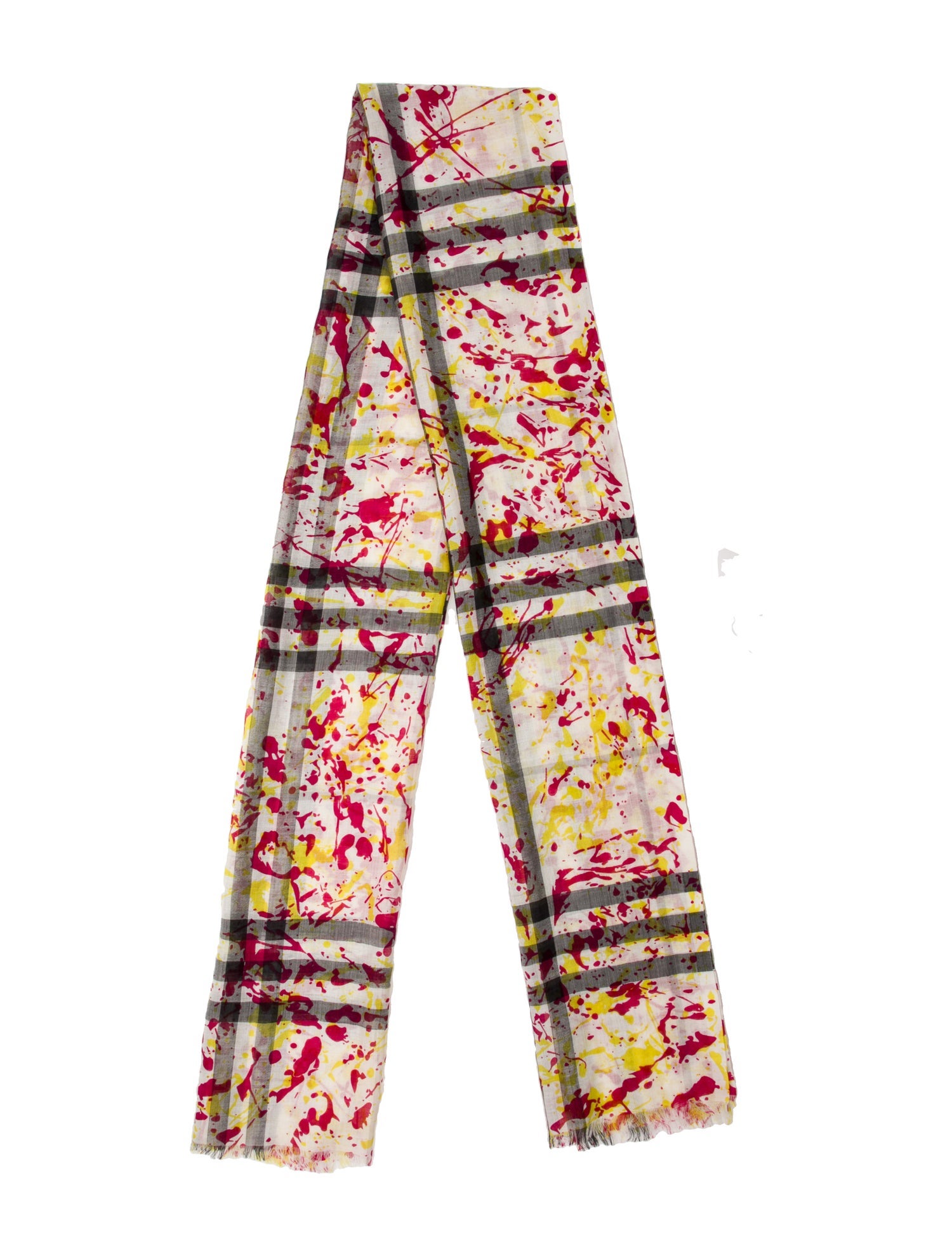 Burberry Cashmere House Check Pattern Scarf