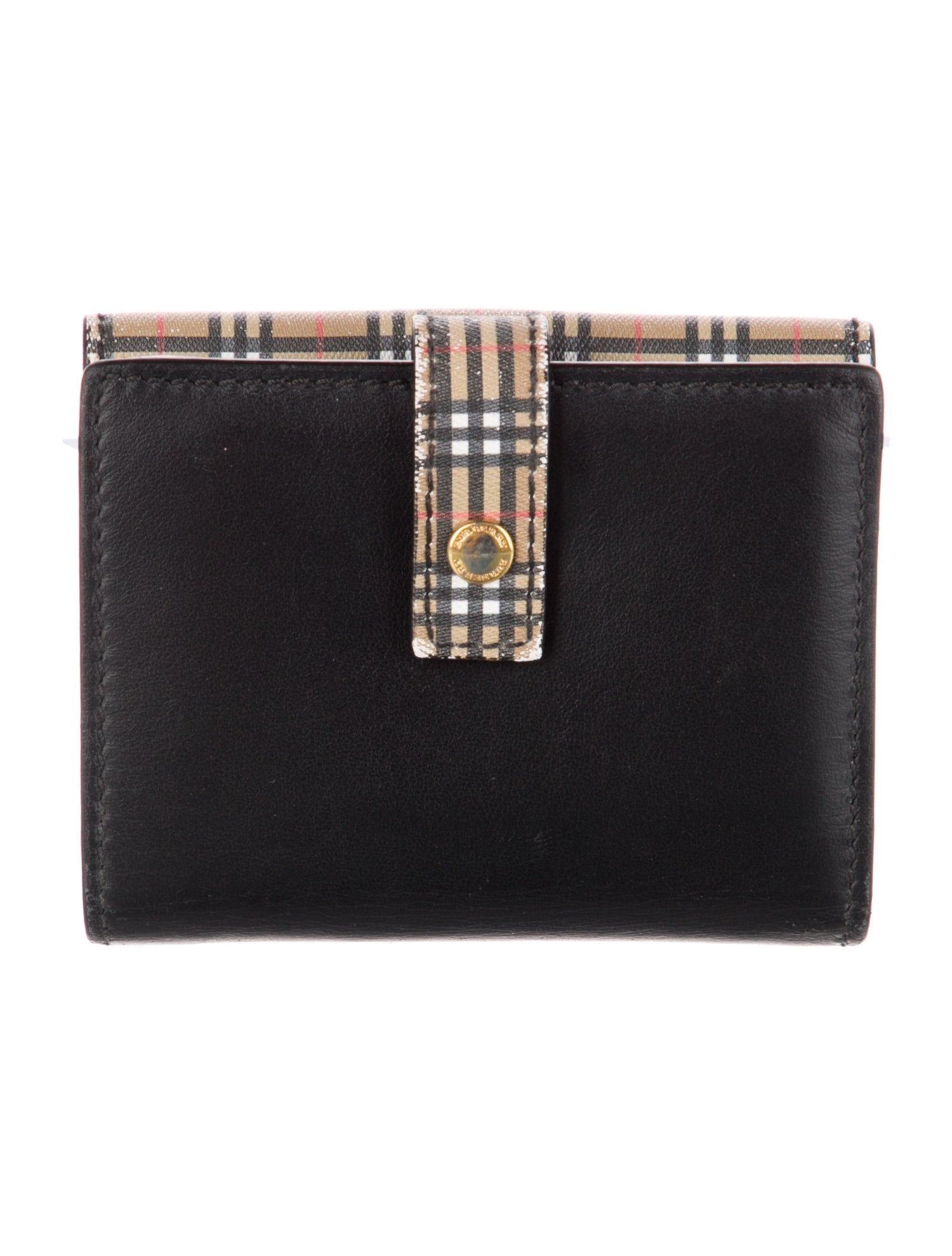 Burberry Nova Check Pattern Leather Wallet
