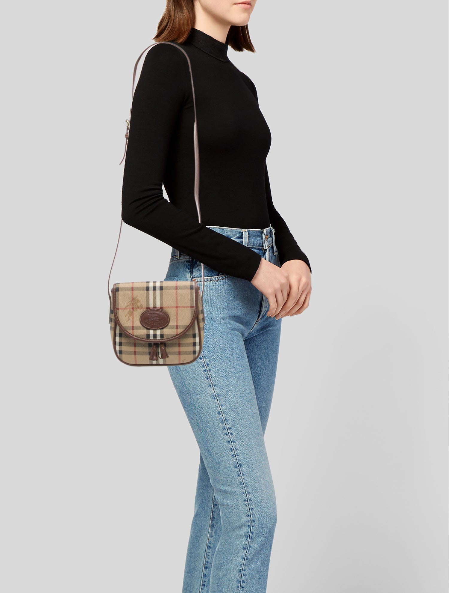 Burberry's Haymarket Check Crossbody Bag Vintage
