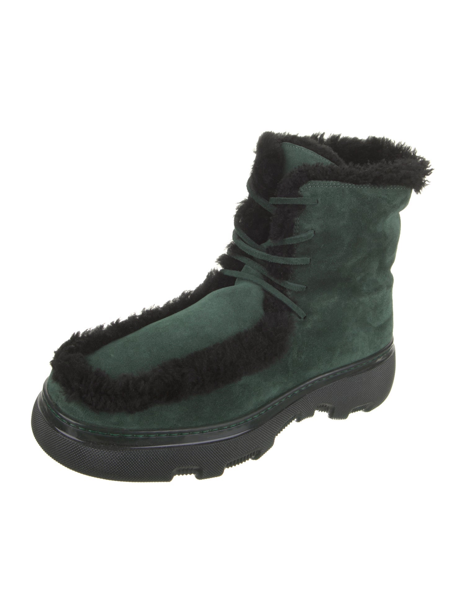 Burberry Suede Lace-Up Boots