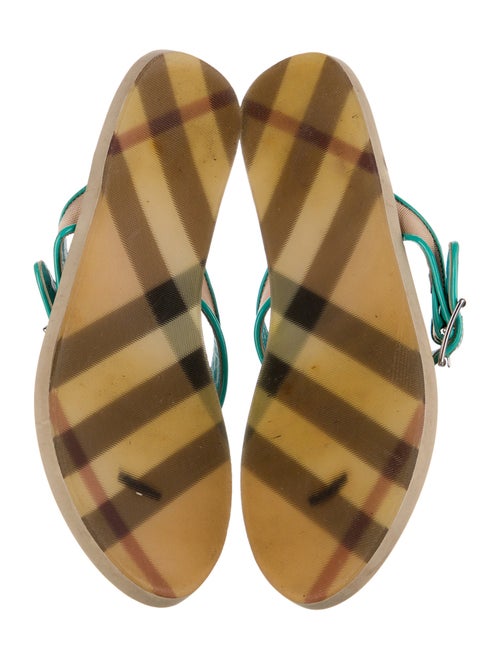 Burberry Patent Leather Graphic Print Slides