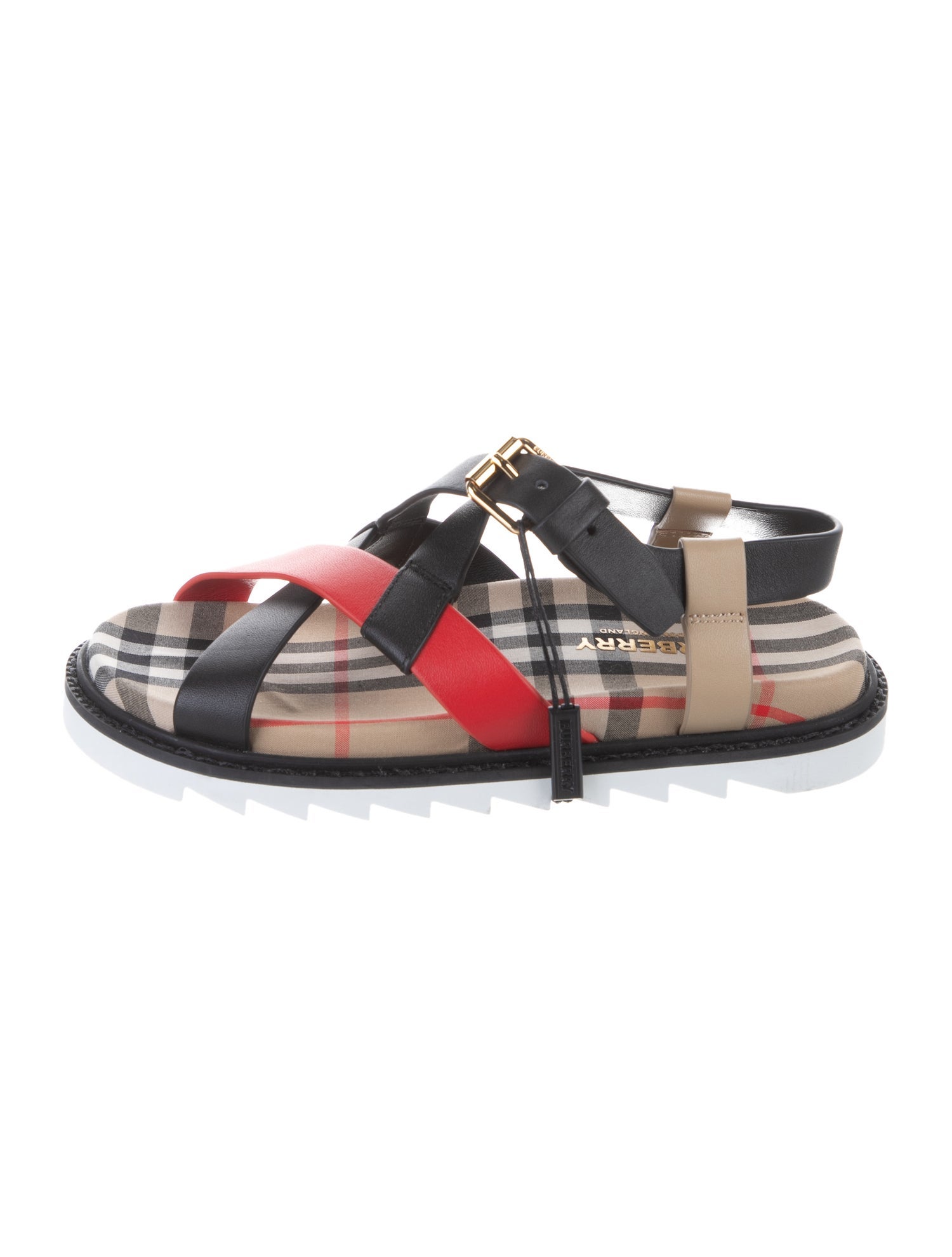 Burberry Leather Flat Sandal