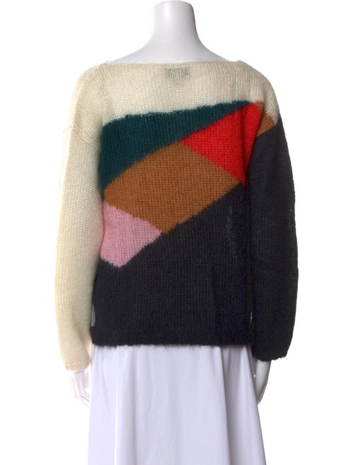 Burberry Mohair Colorblock Pattern Sweater