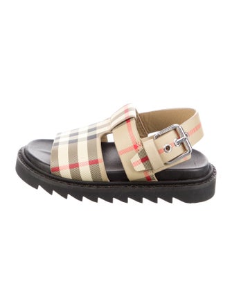 Burberry Check Leather Sandals