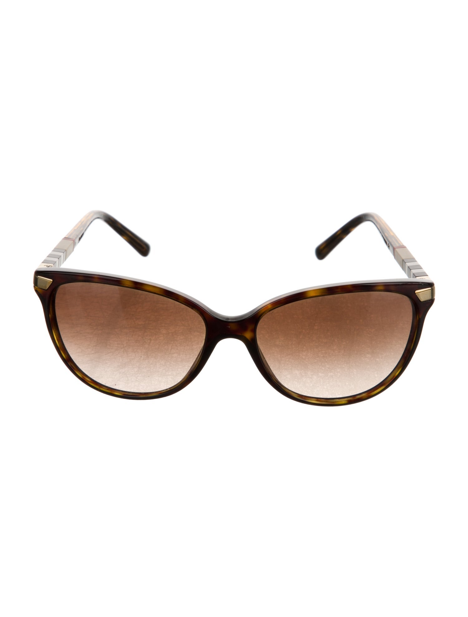 Burberry House Check Pattern Oversize Sunglasses