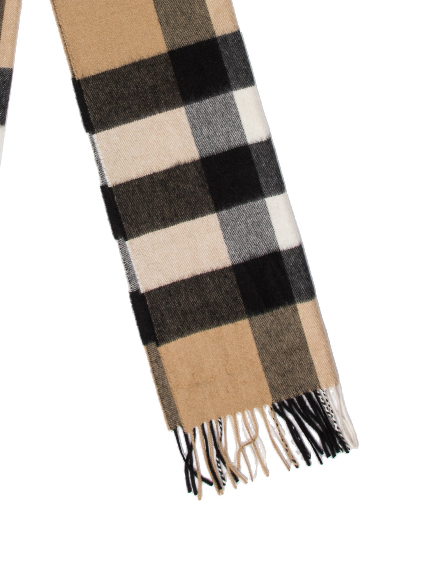 Burberry Cashmere Plaid Print Scarf
