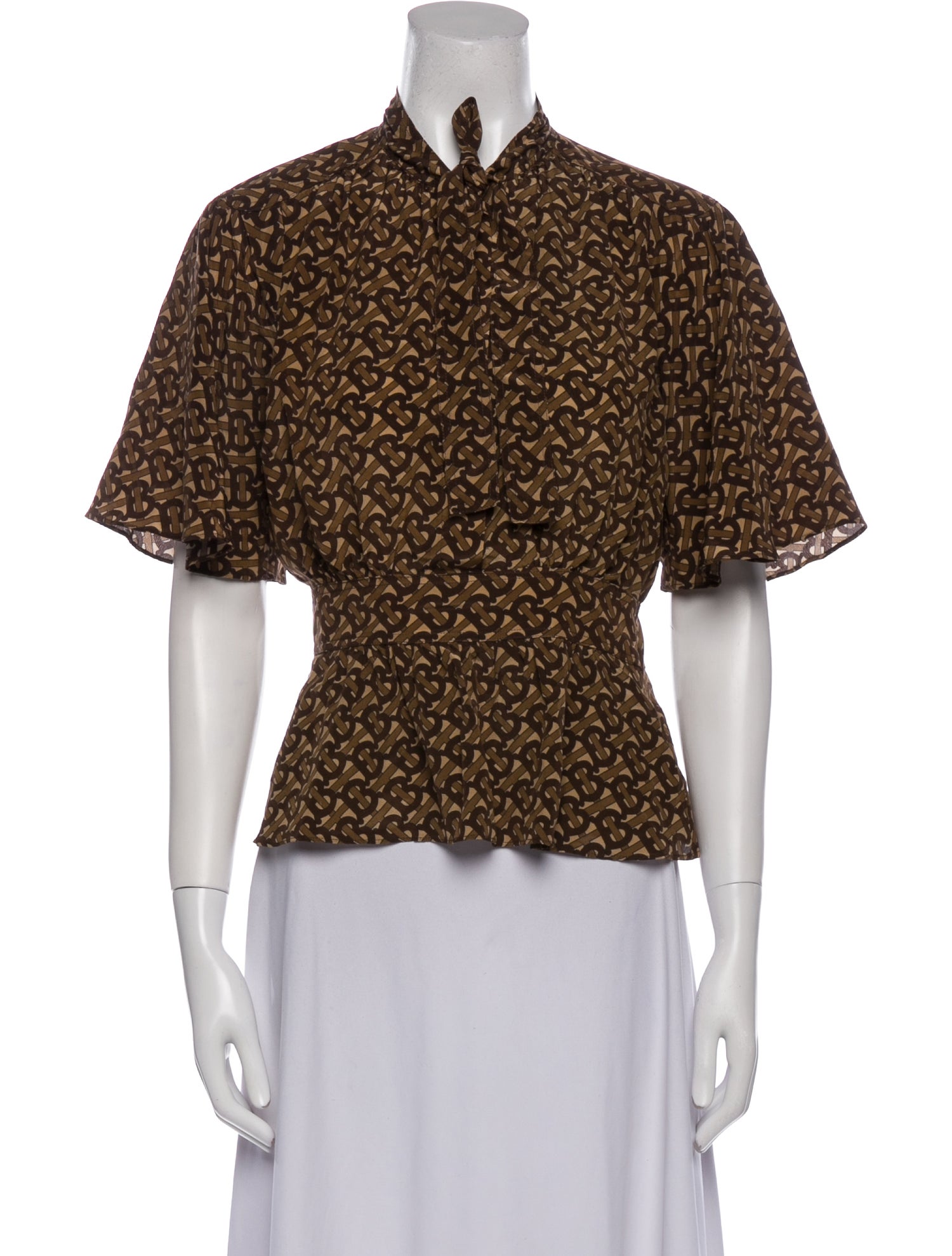 Burberry Silk Printed Crop Top