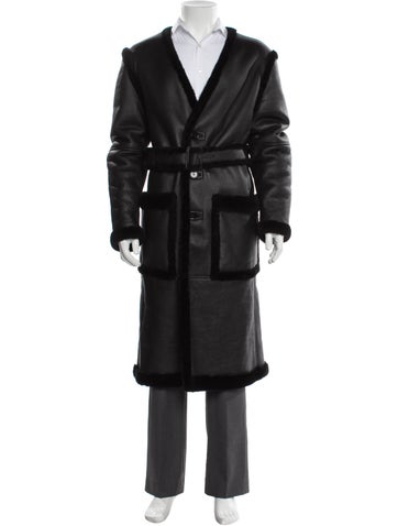 Burberry Outerwear Shearling Trench Coat S