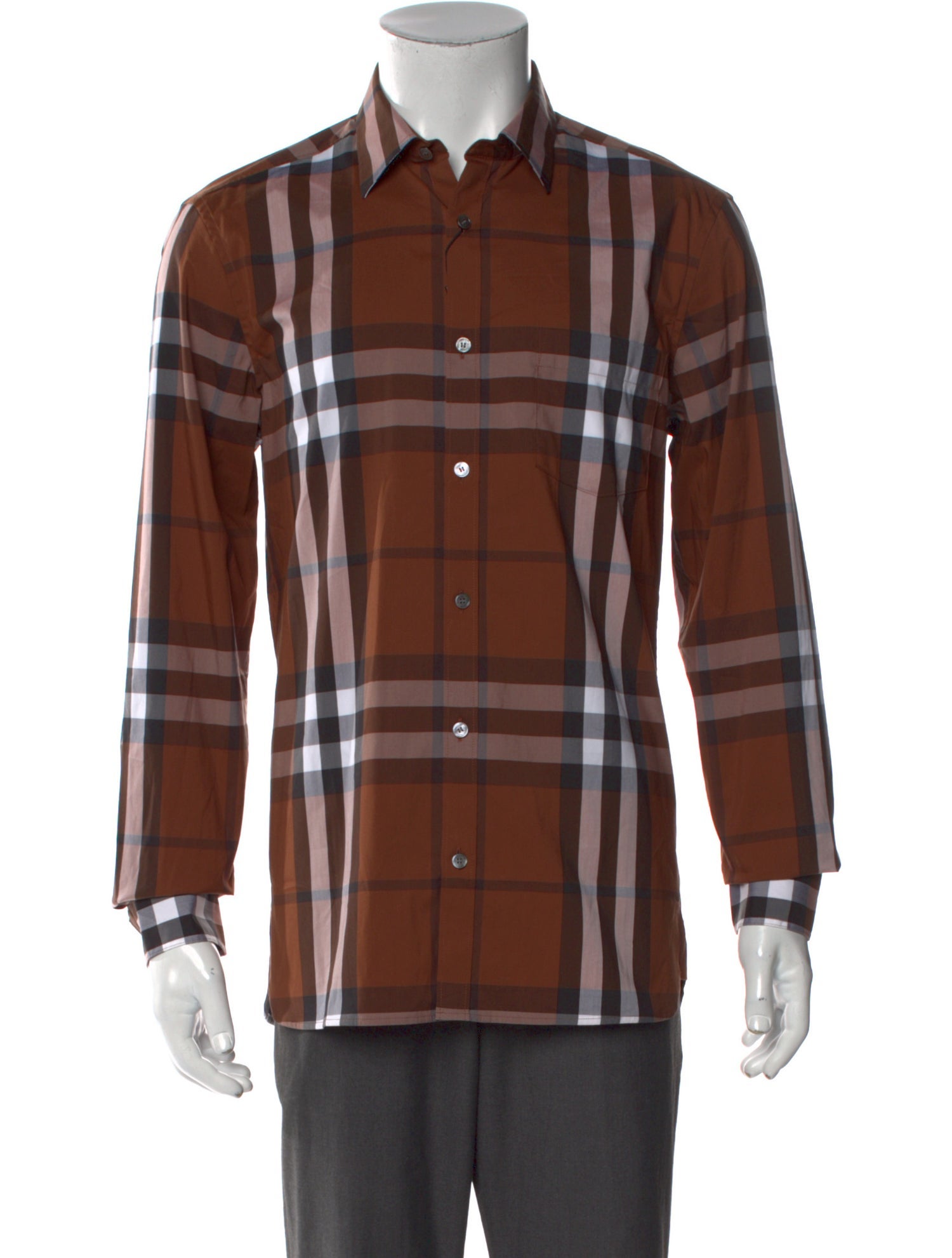 Burberry Plaid Print Long Sleeve Shirt w/ Tags