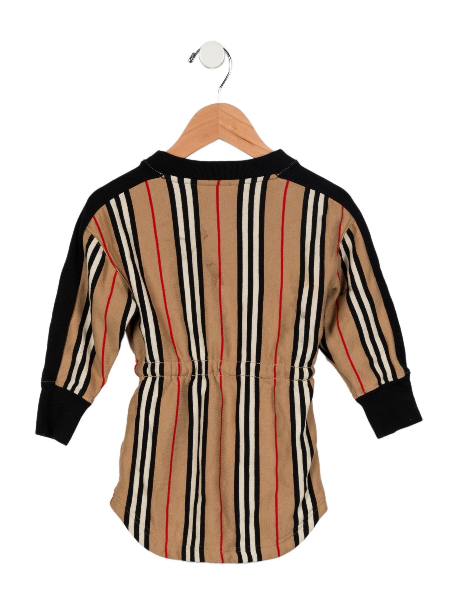 Burberry Girls' Icon Stripe Long Sleeve Dress