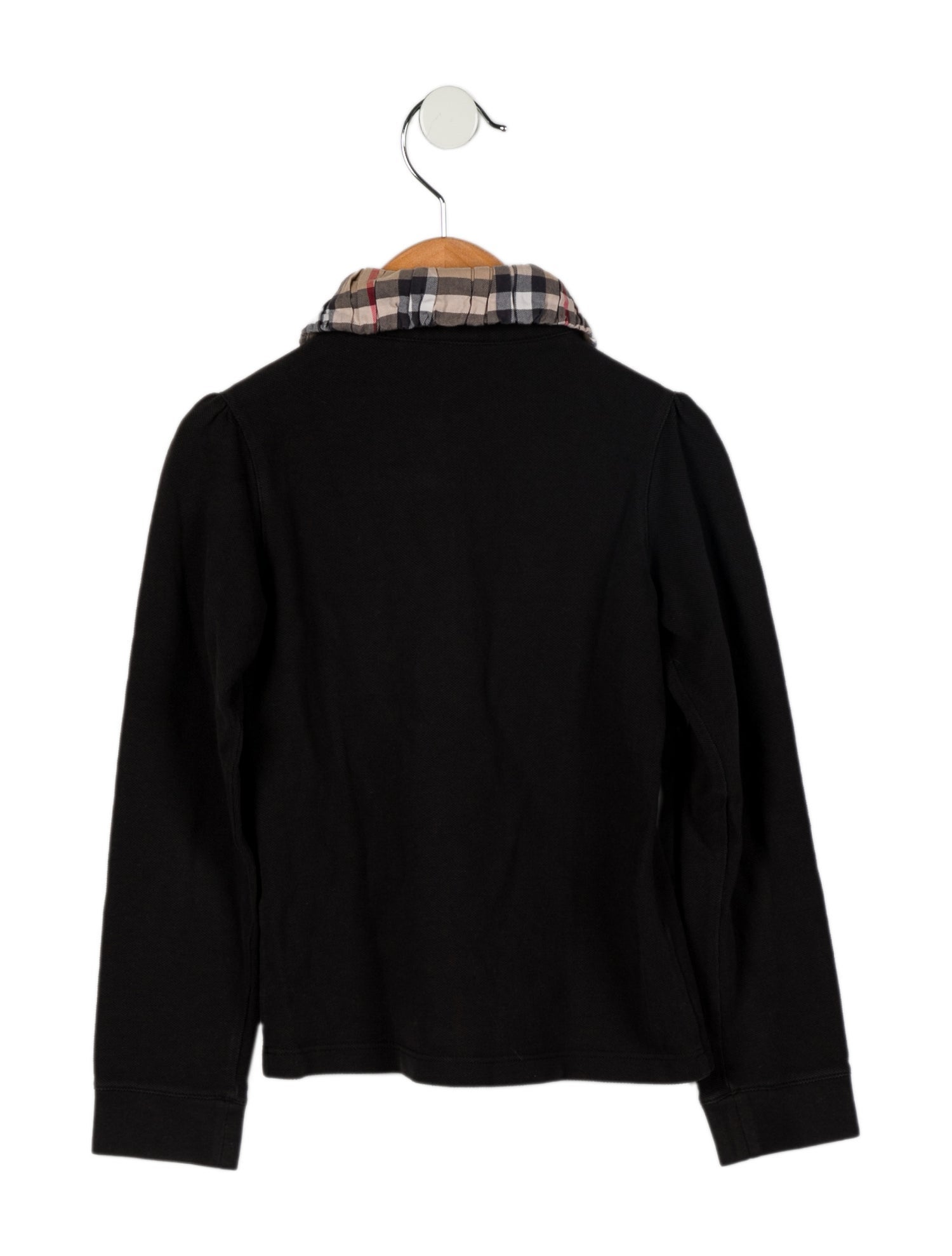 Burberry Girls' Woven Long Sleeve Top