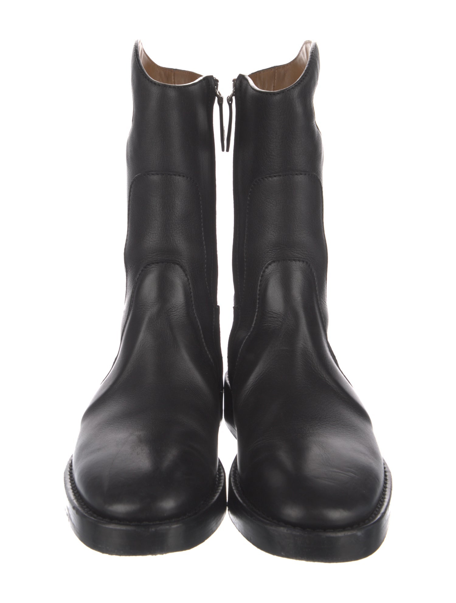 Burberry Leather Colorblock Pattern Rain Boots