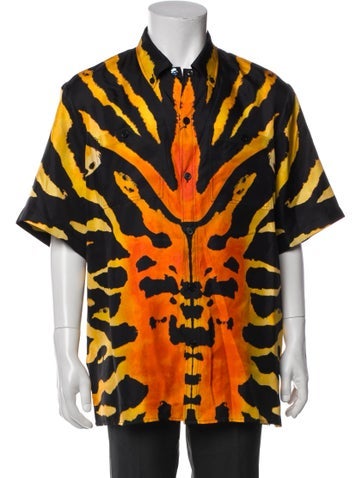 Burberry Casual Shirts Silk Printed Shirt L