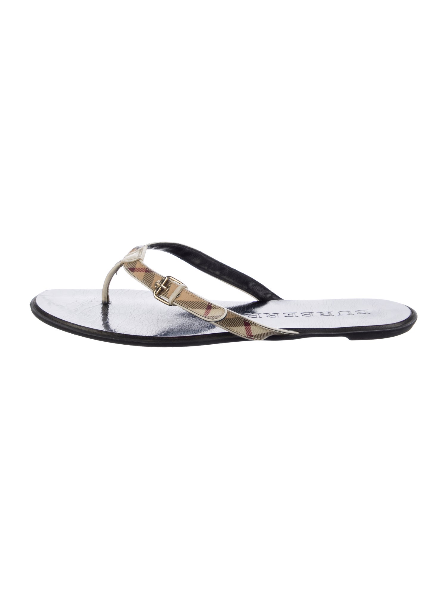 Burberry Nova Check Pattern Flip Flops