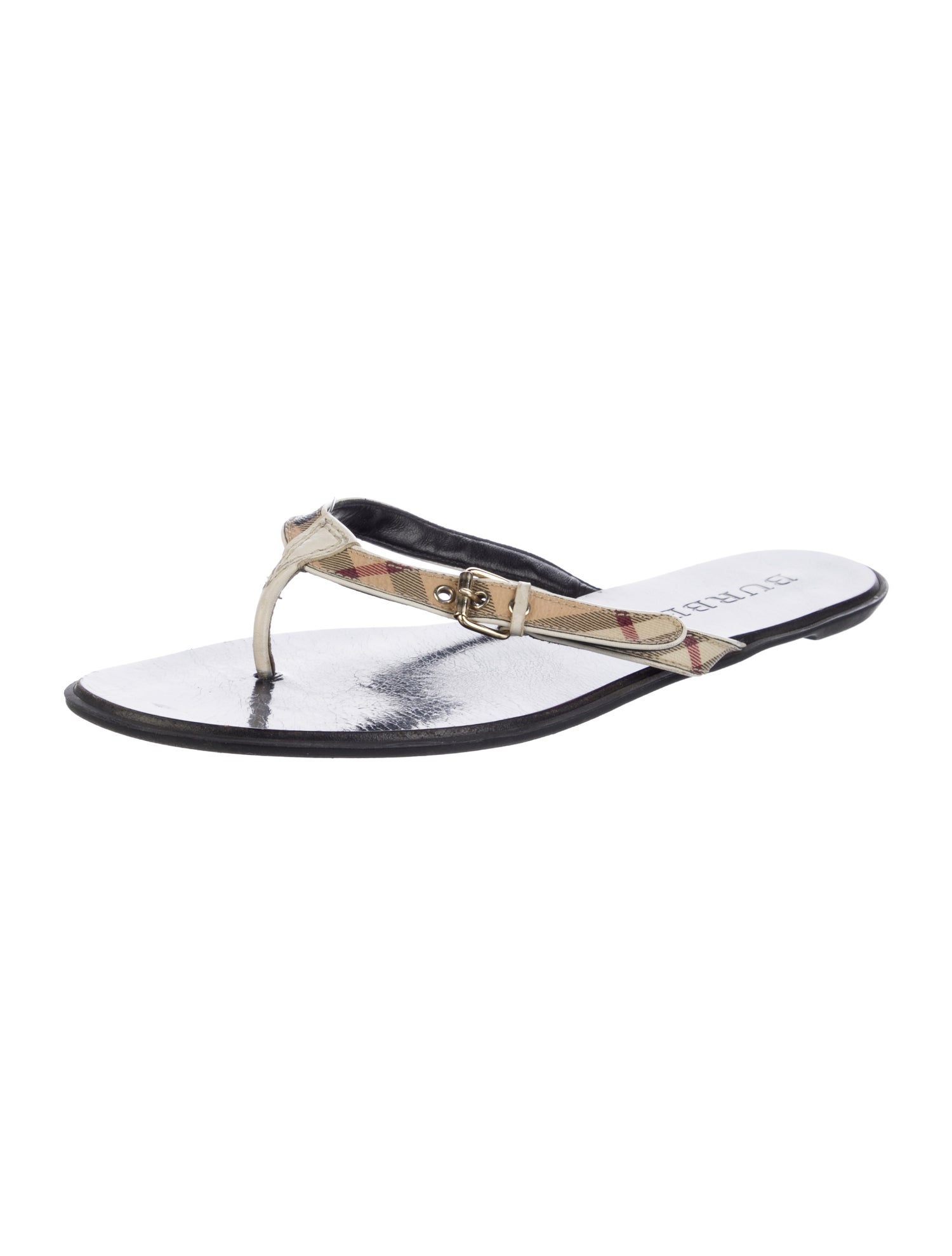 Burberry Nova Check Pattern Flip Flops