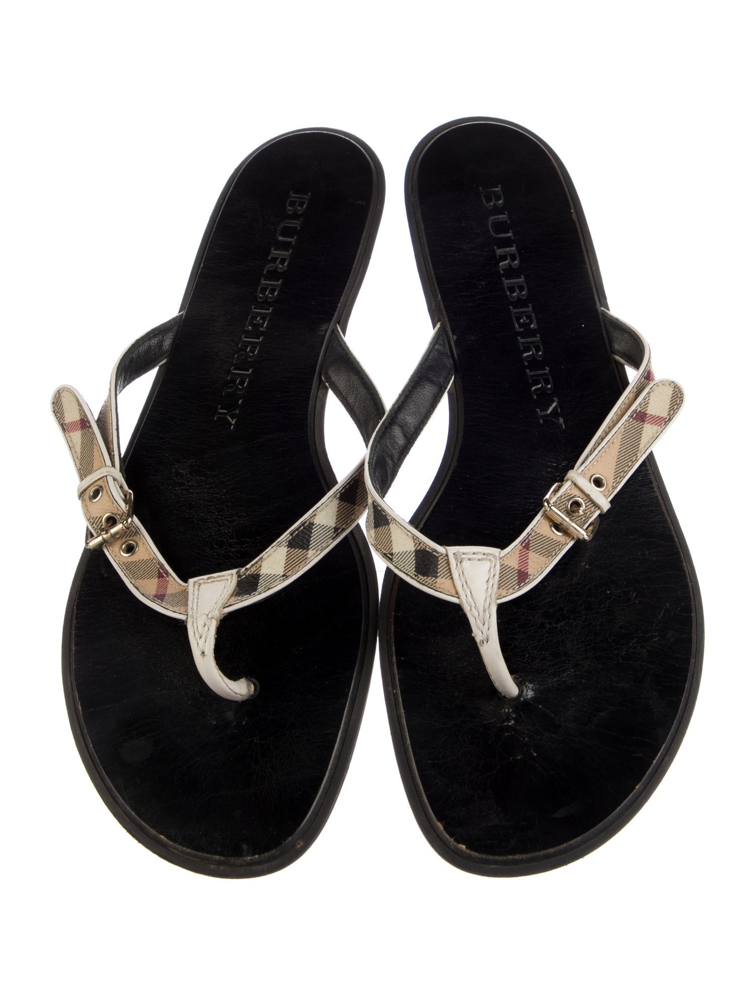 Burberry Nova Check Pattern Flip Flops