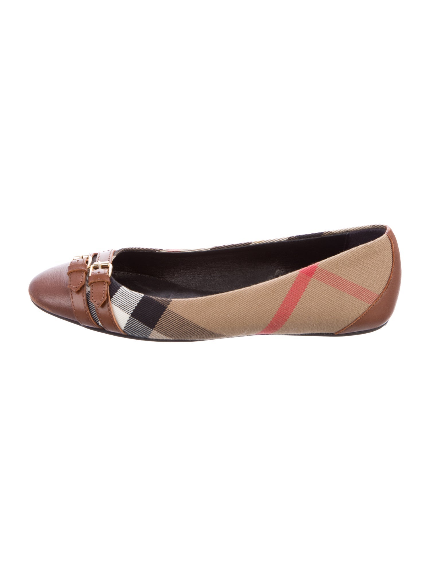 Burberry House Check Pattern Canvas Ballet Flats