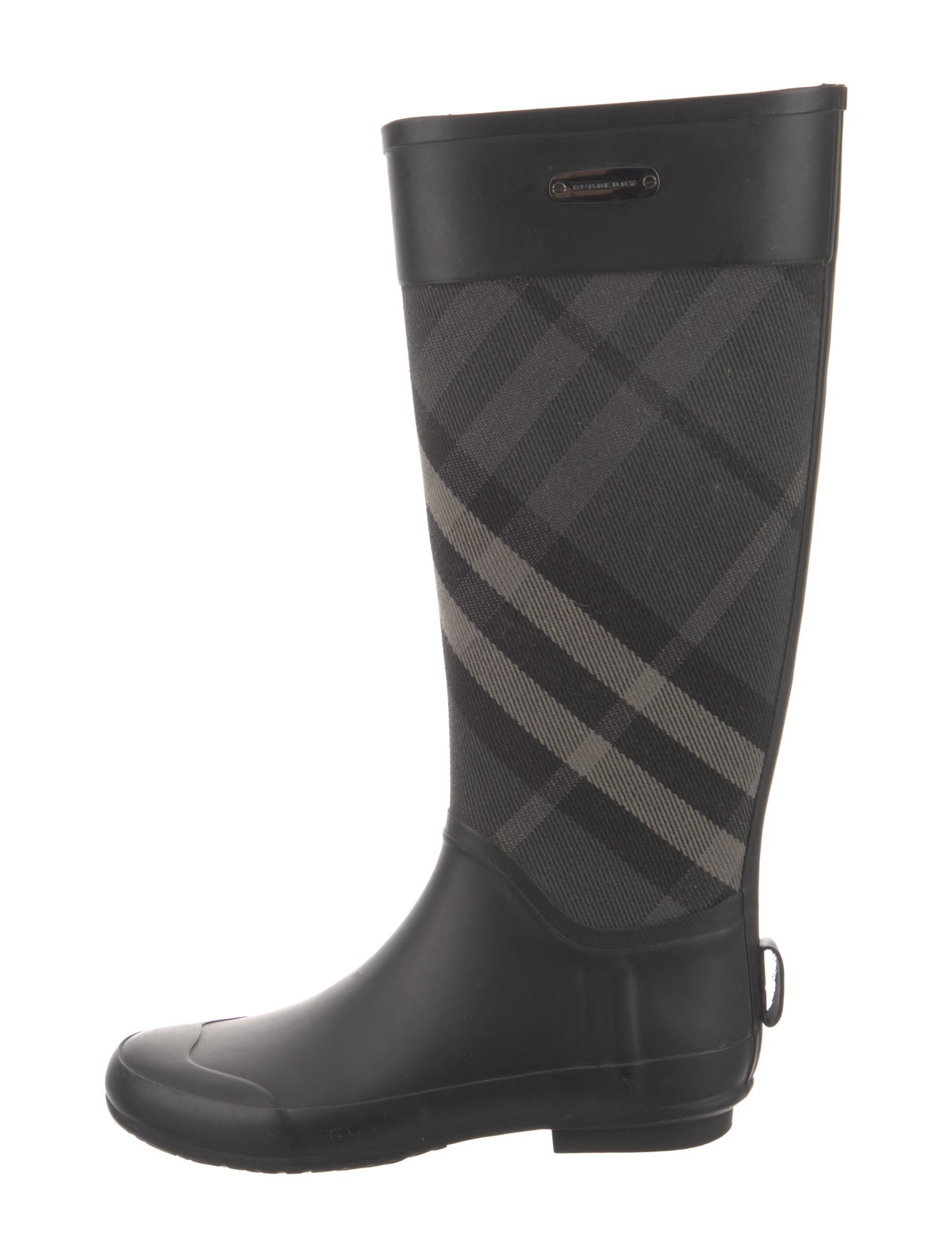 Burberry Nova Check Pattern Rubber Rain Boots