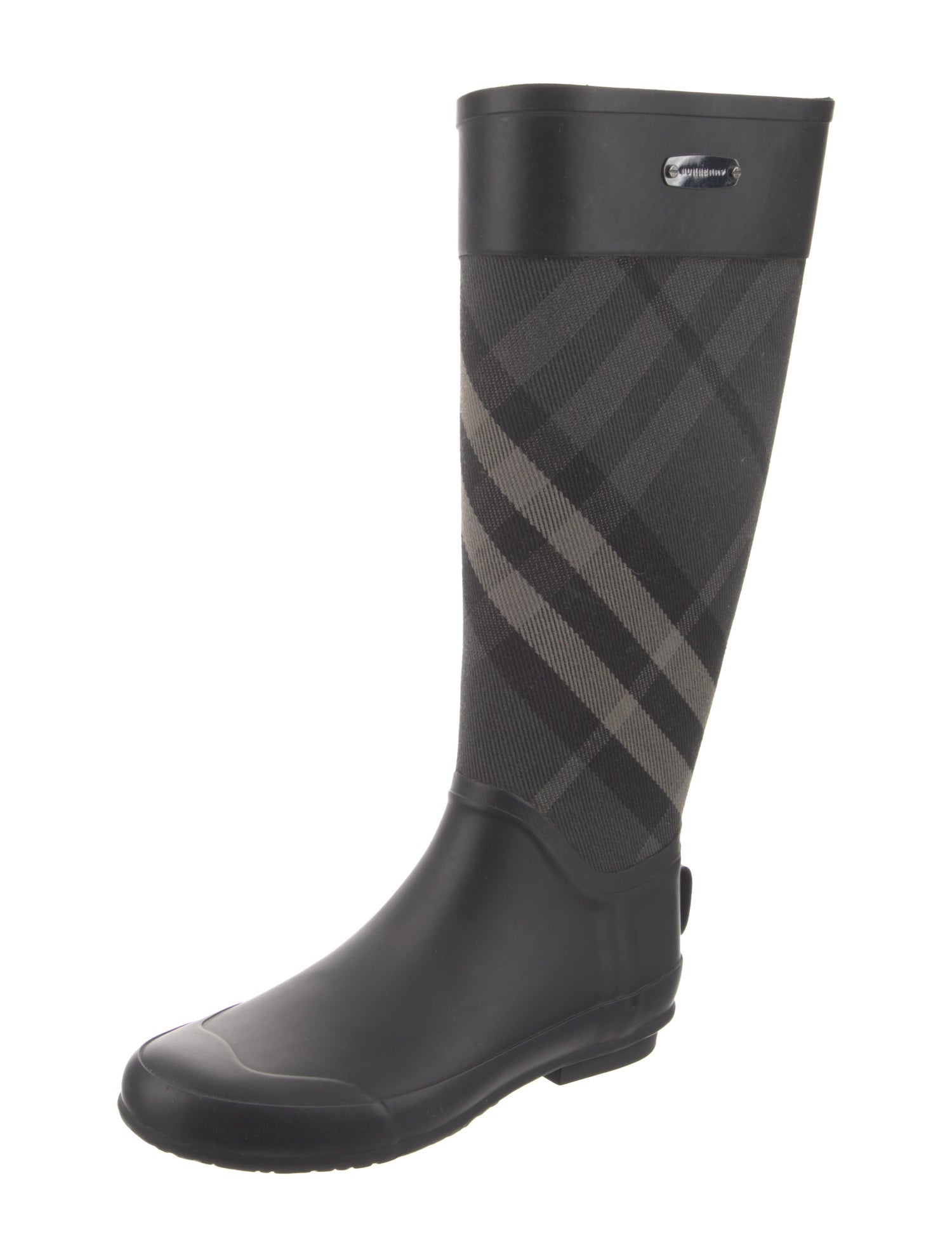 Burberry Nova Check Pattern Rubber Rain Boots