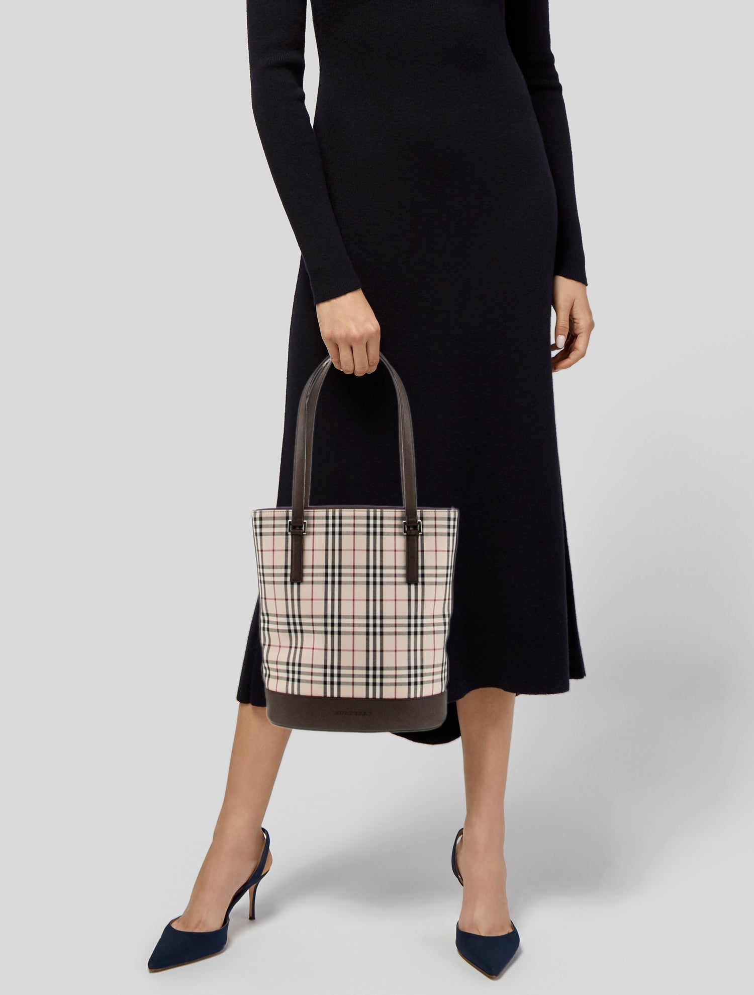 Burberry Canvas Bucket Tote