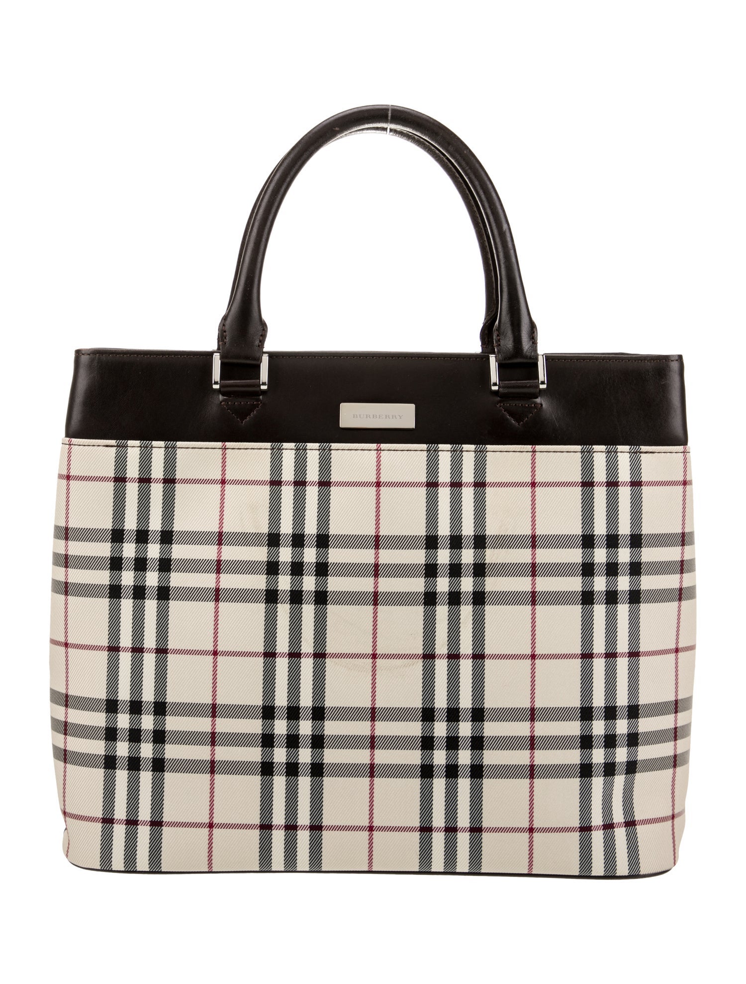 Burberry Canvas Medium Slip Pocket Square Tote