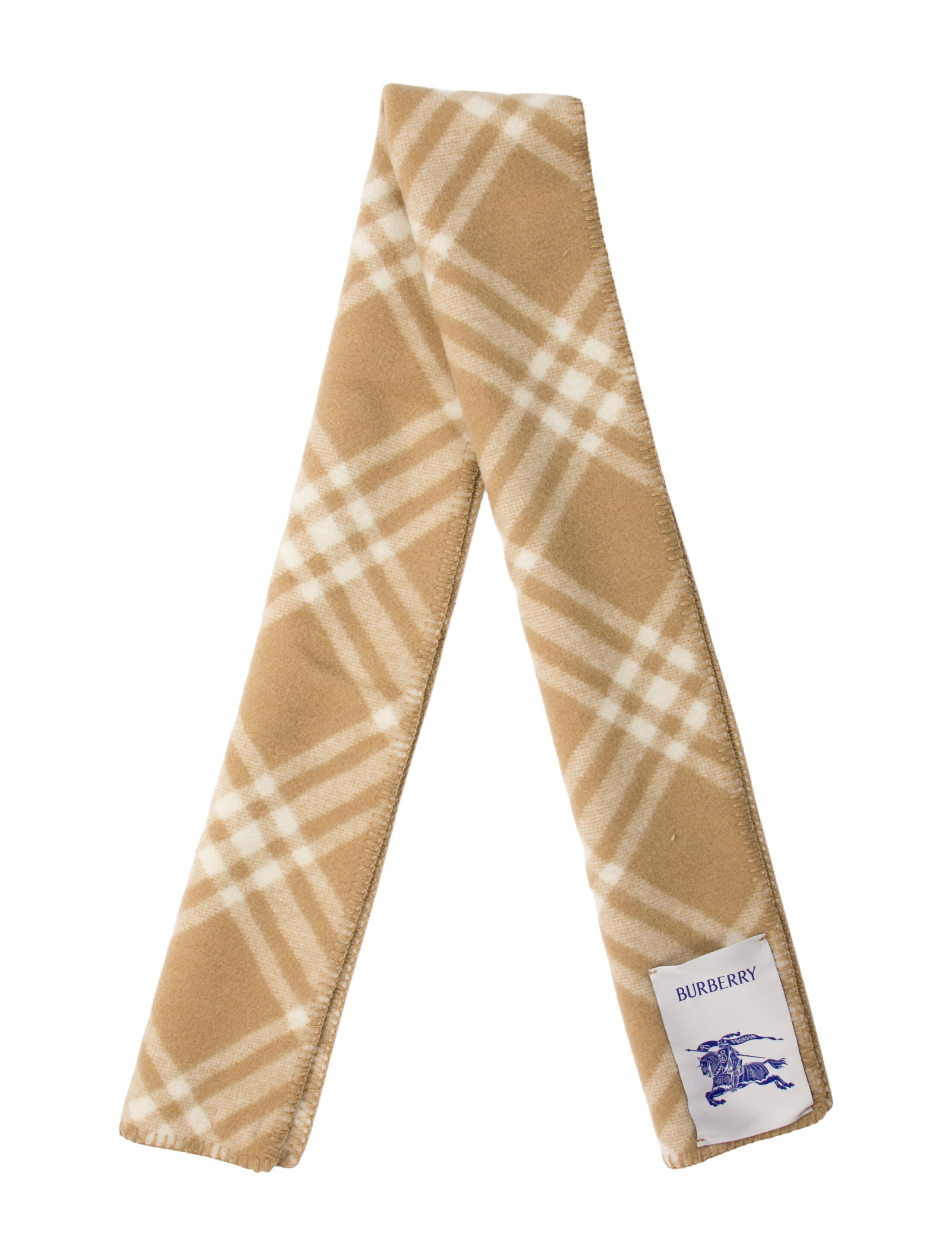 Burberry Wool Plaid Print Scarf w/ Tags