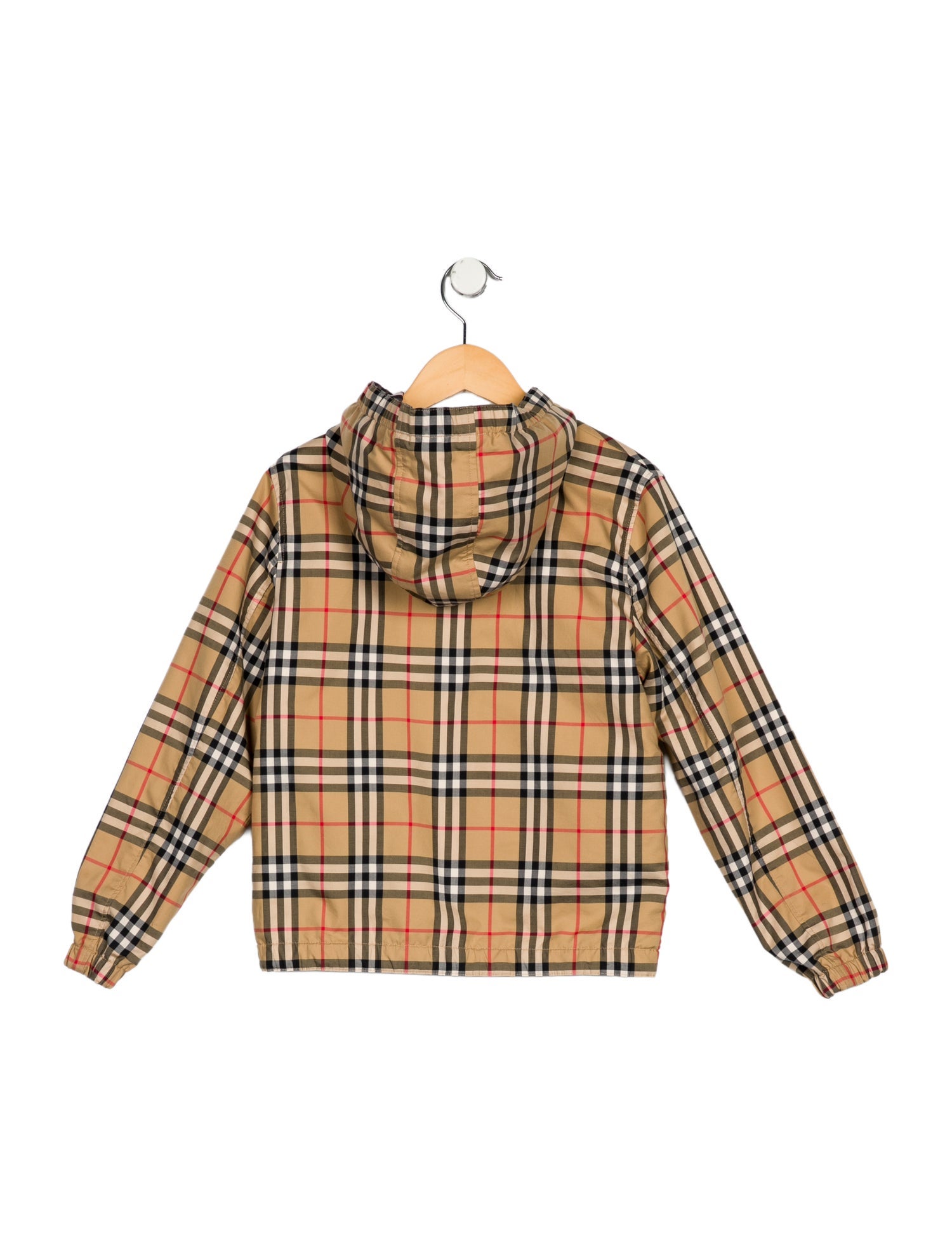 Burberry Girls' Reversible Patterned Hooded Jacket