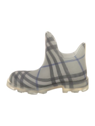 Burberry Nova Check Pattern Rubber Rain Boots
