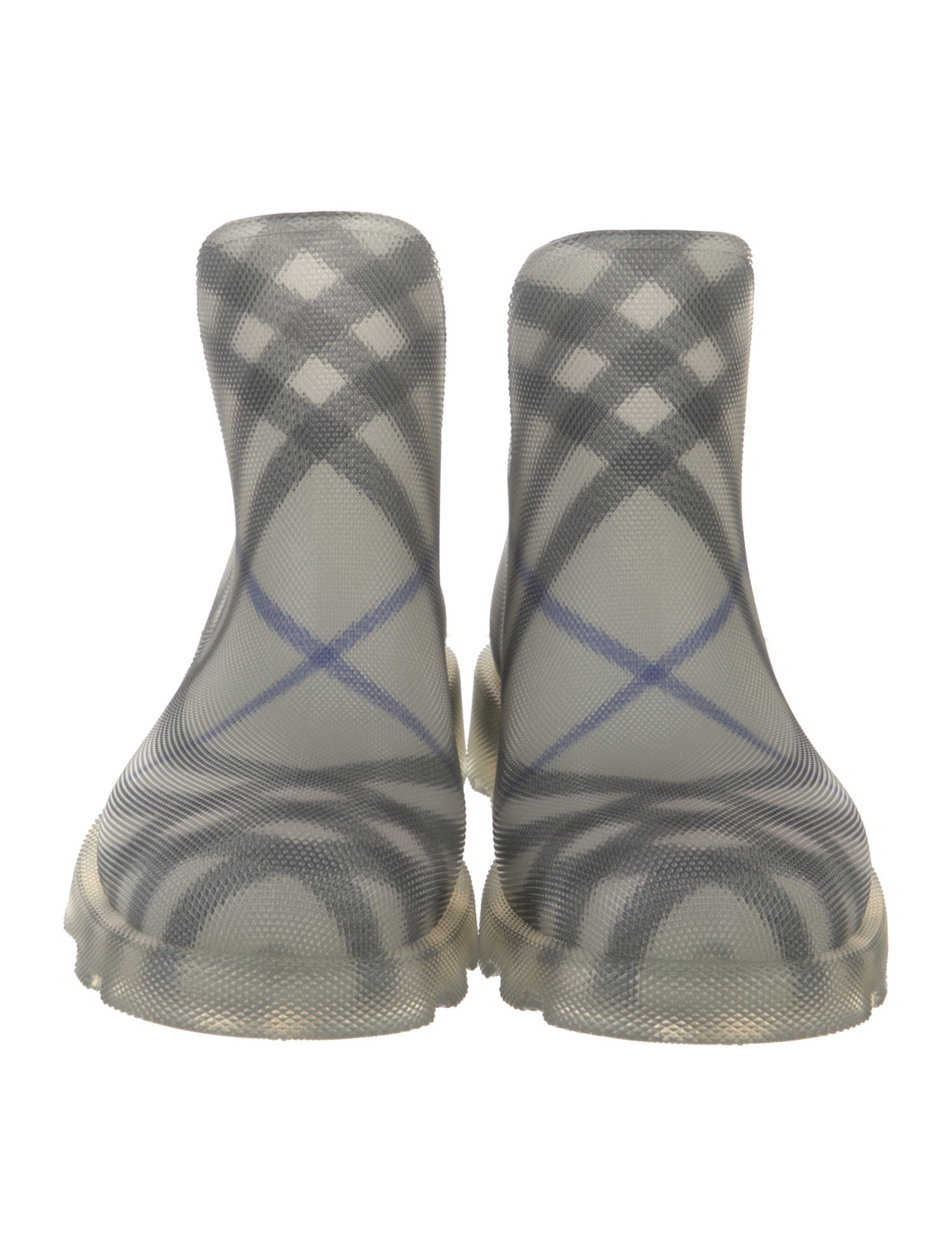 Burberry Nova Check Pattern Rubber Rain Boots