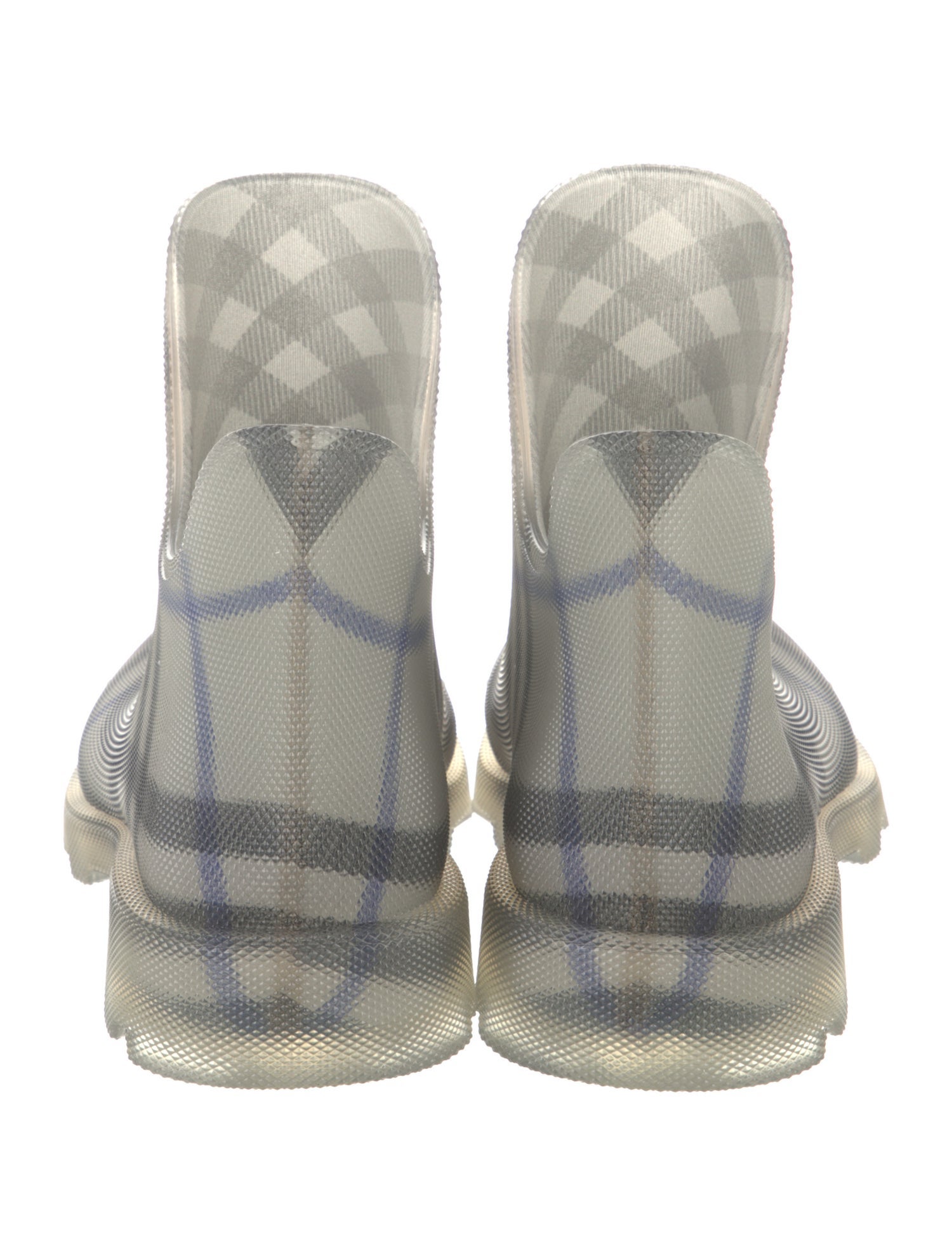 Burberry Nova Check Pattern Rubber Rain Boots