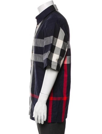 Burberry Exploded Check Pattern Three-Quarter Sleeve Shirt