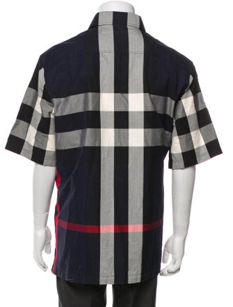 Burberry Exploded Check Pattern Three-Quarter Sleeve Shirt