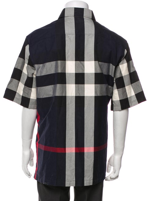 Burberry Exploded Check Pattern Three-Quarter Sleeve Shirt