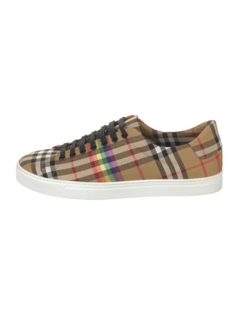 Burberry Rainbow Check Canvas Sneakers