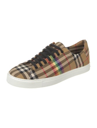 Burberry Rainbow Check Canvas Sneakers