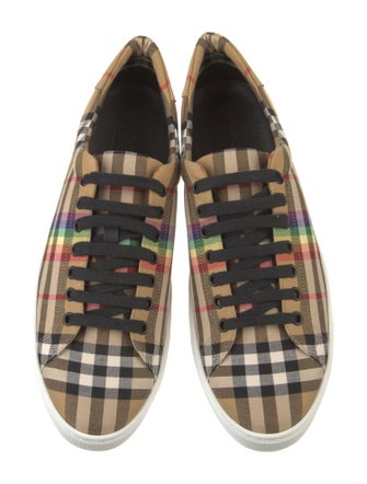 Burberry Rainbow Check Canvas Sneakers