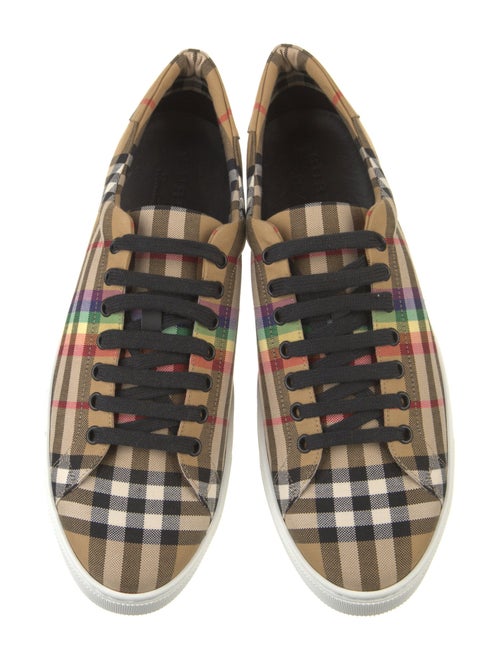 Burberry Rainbow Check Canvas Sneakers