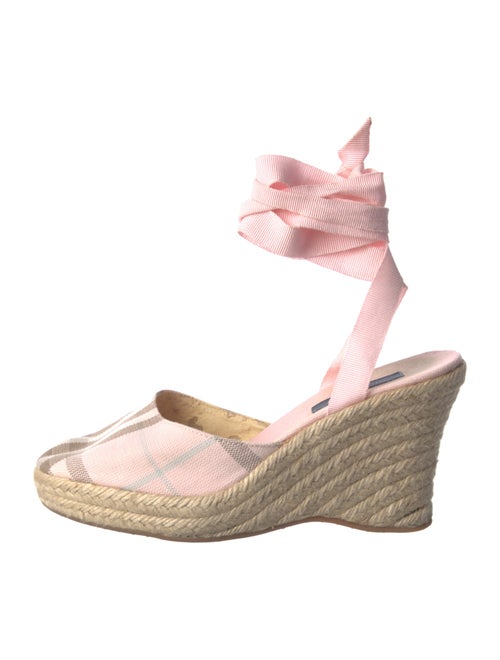 Burberry Nova Check Pattern Canvas Slingback Pumps