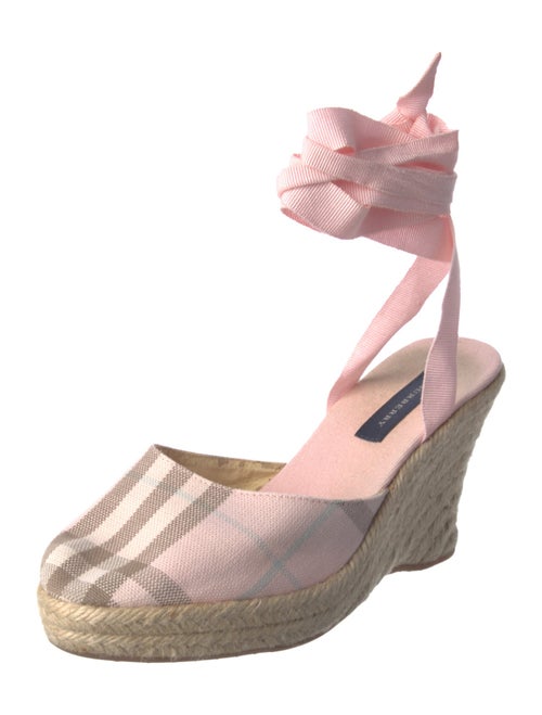 Burberry Nova Check Pattern Canvas Slingback Pumps