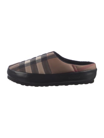 Burberry Nova Check Pattern Nylon Slippers